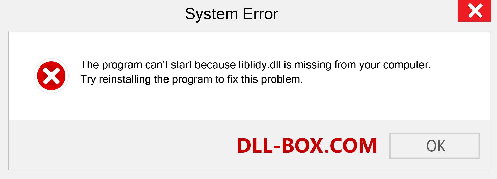  libtidy.dll file is missing?. Download for Windows 7, 8, 10 - Fix  libtidy dll Missing Error on Windows, photos, images